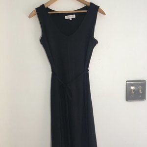 Lou & Grey for Loft loose black t-shirt, tank dress, size S, v-neck